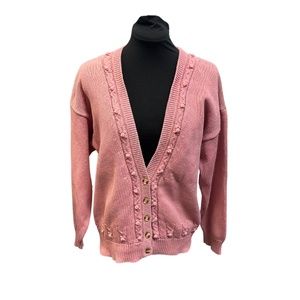 Pink Knit Cardigan